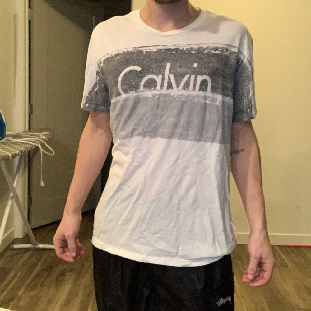 Calvin Klein Jeans White Graphic Tee Shirt